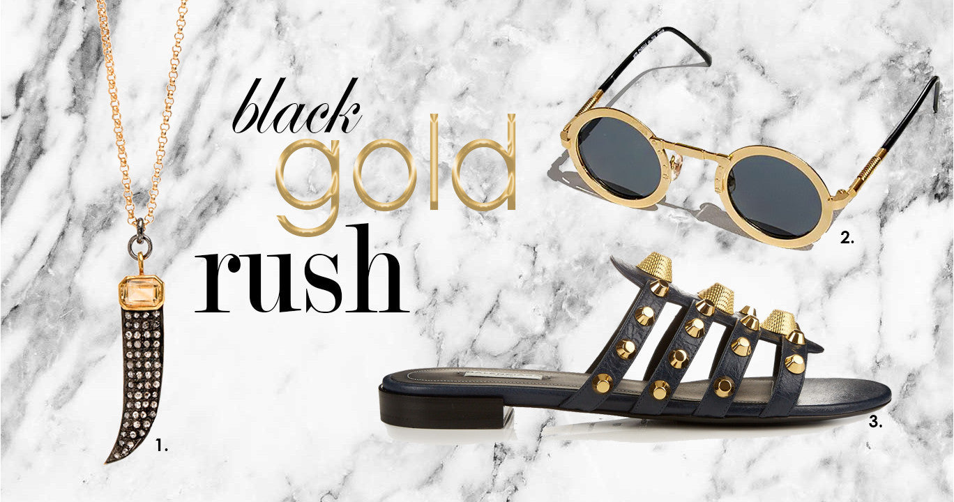 Balenciaga Gold Studded Sandles Nickho Rey Diamonds
