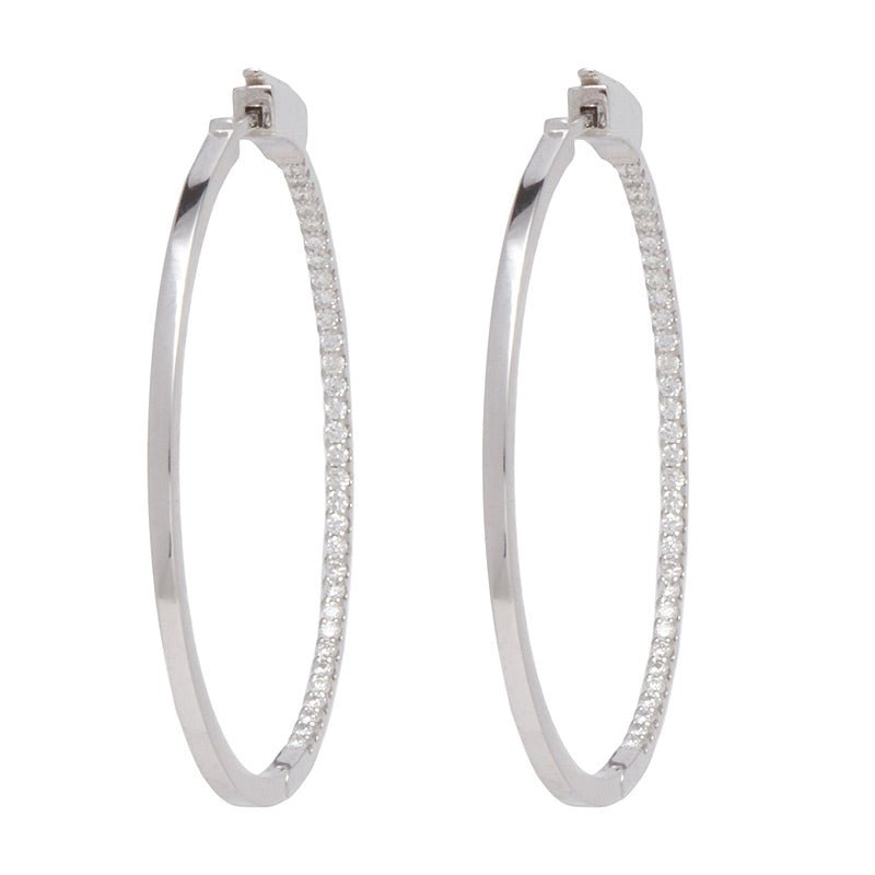 Slim Tire Diamond Hoop - Nickho Rey