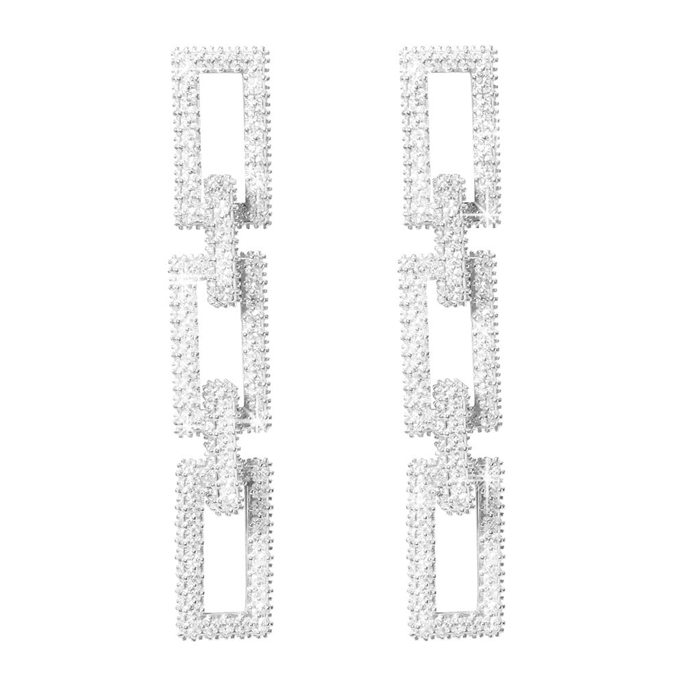 Block Link Earrings